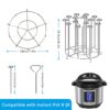 Victop Skewer Stand Stainless Steel Skewer with Dehydrator Stand Air Fryer Accessories for Ninja Foodi Compatible with Instant Pot 8 Quart