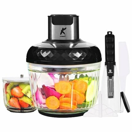 KONNEKT QuickBlend 2-in-1 Blender | Dual Speed & Capacity - 2.5L & 300ml | Electric Food Processor | Triple Stainless Steel Blade | Ideal for gri