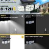 138 LED Solar Lights Outdoor, Motion Sensor Security Light with 270° Wide Angle, 3 Lighting Models, IP65 Waterproof Solar Powered Wall Light for