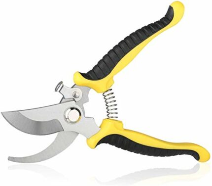 VPMeetx Secateurs Pruning Scissors - Professional High Carbon Alloy Steel Garden Shears Bypass Pruning Shears Lightweight Hand Pruner with Lockin