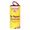 Zero In Fly Papers FSC - 4-Pack. FSC Compliant, Sticky Natural Trap. Controls Flies, Fungus Gnats, Fruit Flies, Mosquitoes and Bugs