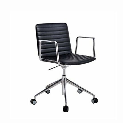 XJWWW-URG Work Chair, Office Chair Desk Chair Leather Computer Chair Adjustable Height with Arms Swivel Rolling Work Chair URG