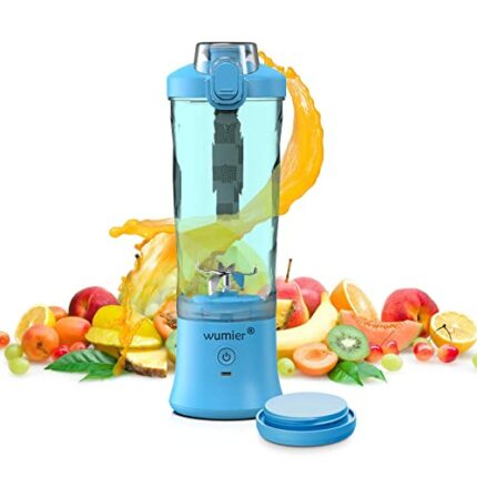 Portable Blender,Personal Blender for Shakes and Juicer Smoothies with USB Rechargeable Mini Fruit Juice Mixer 600ml for Camping/Travel/Gym for B