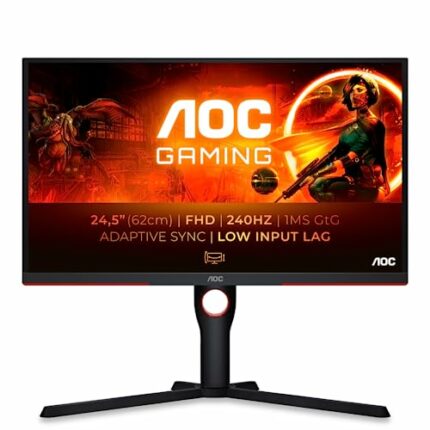 AOC Gaming 25G3ZM - 24.5 Inch FHD MOnitor, 240Hz 1ms GTG, VA, FreeSync Premium, Height Adjust, Low Input Lag, Shadow Control (1920 x 1080 @ 240Hz