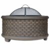 XJWWW-URG Fire Pit Outdoor BBQ Table Garden Firepit Wood Fireplace Heater Patio Deck Yard Suitable for Dining Party Camping and Garden Decoration