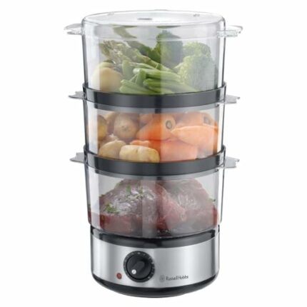 Russell Hobbs Food Collection Compact Food Steamer 14453, 7 L - Brushed Stainless Steel