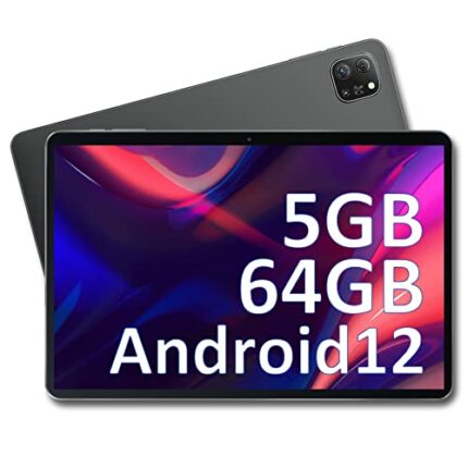 OSCAL Tablet 10 Inch Pad60 5+64GB/2TB, Android 12 Tablet GMS, Quad Core Processor, 1280×800 HD+IPS Screen, 2.4G WIFI, 5MP+2MP Camera, 6580mAh Bat