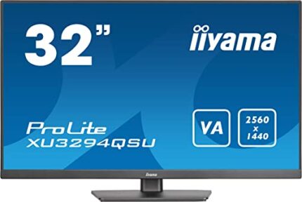 iiyama XU3294QSU-B1 32 Inch VA LCD, 4ms, 2560 x 1440,1x HDMI,1 x DisplayPort, 2 x USB, 2 x 2W Speakers