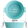 2pcs Air Fryer Silicone Reusable Pot Liner, Great Heat Resistant & Dishwasher Safe, Silicone Air Fryer Accessories, Compatible with Most airfryer