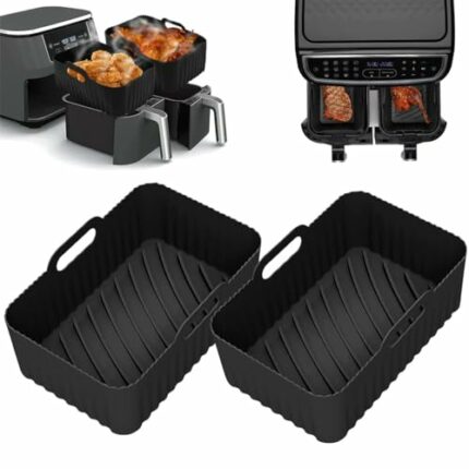 Silicone Air Fryer Liner, Reusable Silicone Air Fryer Liner for Ninja Air Fryer's, 2 Pack