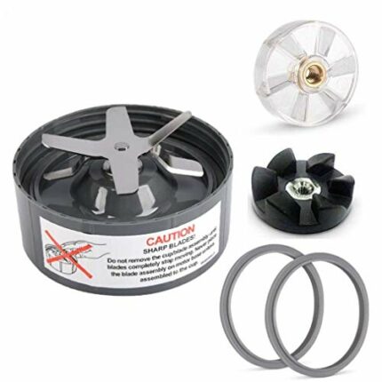 LATERN Replacement Extractor Blade Stainless Steel Blade Base Juicer Accessories Part Fits for 600/900W NutriBullet Blender (with Blade Gear, Bas