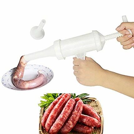 Manual Sausage Meat Fillers Machine for Sausage Meat Stuffer Filler Hand Operated Sausage Machines Food Maker Funnel Nozzle Set Superiorâ€‚Qualit