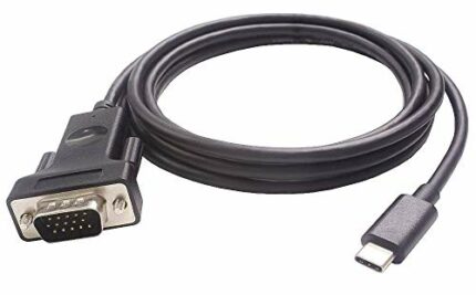 Premium Cord USB-C to VGA Adapter Cable 1.8 m USB 3.1 Type C Male to VGA Male Connection Cable Full HD 1080p 60Hz Black