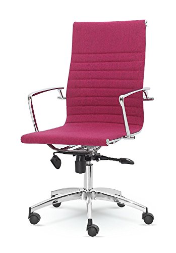Winport Furniture WF-9711 F High-Back Fabric Office Desk Chair, Pink