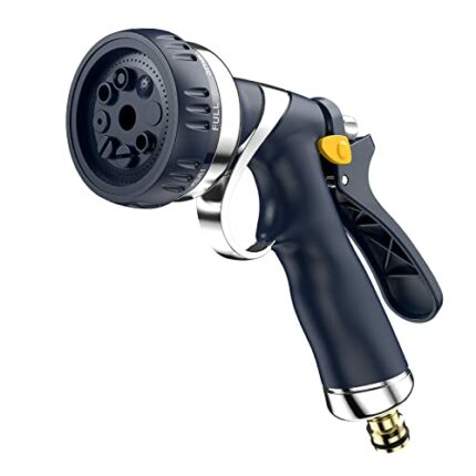 VOXON Garden Hose Spray Gun with 8 Adjustable Patterns, 100% Heavy Duty Metal Hose Pipe Spray Gun Zinc Alloy High Pressure Spray Nozzle Perfect f