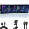 WOWNOVA Computer Hardware Temp Sensor Panel 8.8" Touch Monitor, PC Temperature Display, HD LCD Screen for PC Case Accessories Gaming Secondary Mo