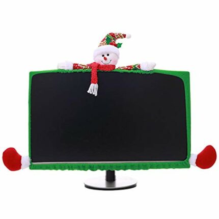 Wendry Gift Computer Monitor Protective Cover, Computer Monitor Cover,3D Christmas Cartoon 19-27inch Computer PC Monitor Display Frame Cover,Cute