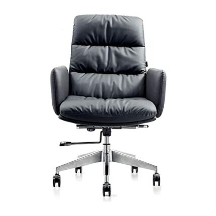 YT.JYUERI Relax Comfortably Safe Office Chair Leather Ergonomic Computer Managerial Chair with Armrests Comfortable Backrest, Adjustable Heavy Du