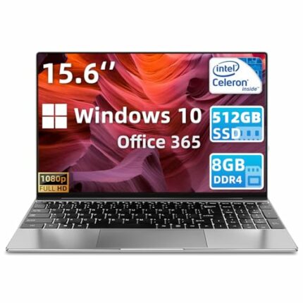 iSTYLE Laptop for Business and Student, T15 15.6" Thin and Light Laptops Computer 1 Year Office 365, Windows 10, Intel CPU, 12GB RAM, 512GB SSD,