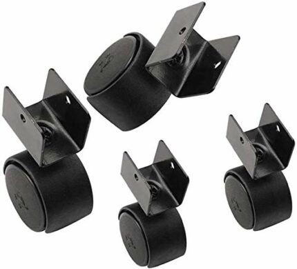 GTYT Furniture Caster Swivel Casters Wheels 4 X Castor Wheel U-Clamp Swivel Castor For Baby Cot Plastic Caster 18mm Black Non-slip