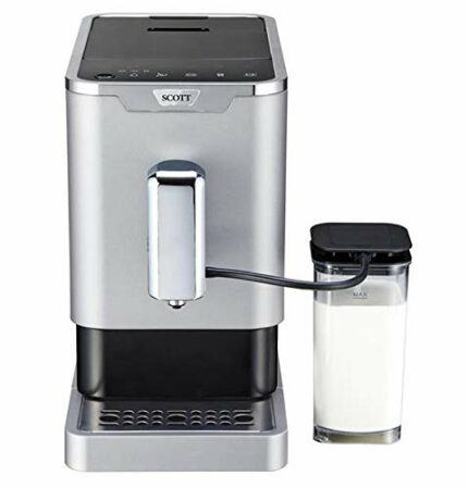 SCOTT UK - Slimissimo Intense Milk; Fully Automatic Bean-to-Cup Coffee Machine; 19 Bar Pressure, 1.1L, 1470W [Energy Class A+] [Energy Class A+]