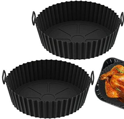 Silicone Air Fryer Liners Reusable, 7.8inch Air Fryer Silicone Liner for Ninja COSORI Tower, Air Fryer Accessories, Airfryer Liners for Ninja Air