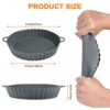 Vicloon Air Fryer Silicone Pot, 8.27 inch Air Fryer Liners, Supersoft Round Air Fryer Replacement Basket, Reusable Heat Resistant Non-Stick Baske