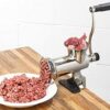 TreSpade TC-8 INOX No.8 Manual Meat Grinder Mincer (Silver) All Stainless Steel with 6mm Plate