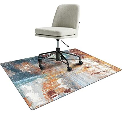 Topotdor Home Office Chair Mat,Abstract Desk Chair Mats for Hardwood Floor,Computer Chair Mat for Rolling Chair Non Slip Washable Floor Protector