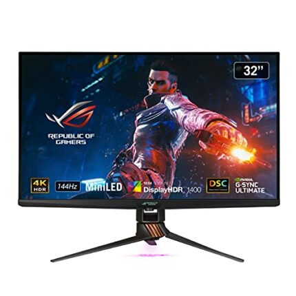 ASUS ROG Swift PG32UQX Mini LED G-SYNC Ultimate Gaming Monitor – 32” 4K, 144 Hz , IPS, 1152-zone Local Dimming, 1400 nits brightness, G-SYNC Ulti