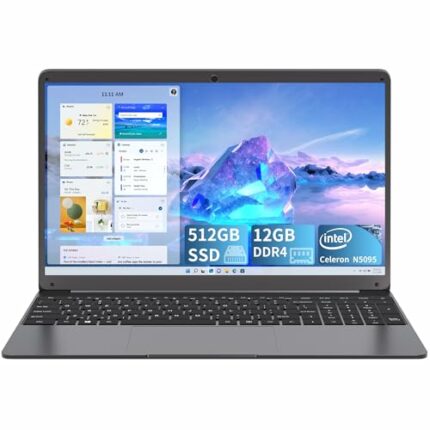SGIN 15.6 Inch Laptop, Laptops with 12GB DDR4 512GB SSD(TF Card 512GB) Computer, Intel Celeron N5095 Processor, IPS 1920 * 1080 FHD Display, 7000