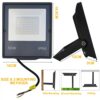 51buyoutgo LED Flood Lights Outdoor, IP66 Outdoor Flood Lights Mains Powered, 50W LED Floodlight, 6500K Garden Outdoor Floodlight, 5000LM Garden