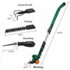 4 in 1 Garden Pruning Tools, Lawn Mower/Hedge Trimmer/Pole Saws/Scarifier, Electric Cordless String Trimmer with Wheel and Telescopic Rod (Size :