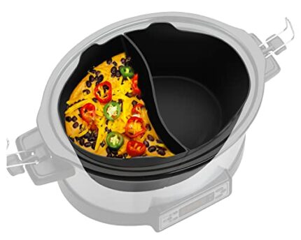 Silicone Slow Cooker Liner Fit for Crockpot Morphy Richards 6QT, Silicone Slow Cooker Divider Liners, Reusable/Leakproof Slow Cooker Accessories