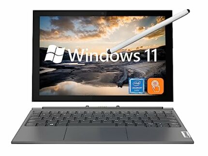 Lenovo Ideapad Duet 3i 2 in 1 Laptop, 10.3 inch Touchscreen Display, Intel Celeron N4020, Windows 11 in S Mode, 4GB RAM, 64GB eMMC+64GB Card, Typ