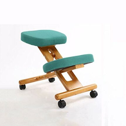 WALNUT Ergonomic Kneeling Chair With Caster Stool Wood Office Posture Support Furniture Ergonomic Wooden Chair Balancing Body Back Pain (Color :