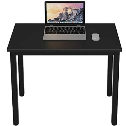 DlandHome 31.5 inches Small Computer Desk for Home Office Activity Table Writing Table for Small Spaces Study Table Student Laptop Desk Black DND