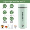 12V Car Kettle, Small Electric Travel Kettles 80W, Portable 350ml Electric Tea Coffee Kettle, 304 Stainless Steel Liner, Heating temperature up t