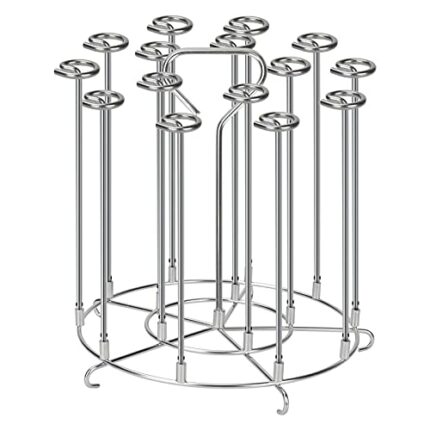 Victop Skewer Stand Stainless Steel Skewer with Dehydrator Stand Air Fryer Accessories for Ninja Foodi Compatible with Instant Pot 8 Quart