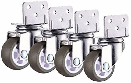 GTYT 4X Caster Wheels Rubber Swivel Castor Wheels Trolley Furniture Caster,With Brake And Splint Shape L,for,Chair,Side Table