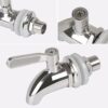 Vicloon Dispenser Faucet, 304 Dispenser Replacement Stainless Steel Barrel Faucet for Barrel Fermenter Wine Beer Beverage Juice Dispenser Spigot