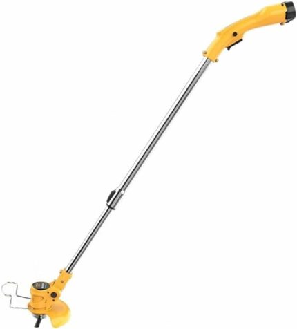 Lithium Battery Lawn Mower Household Garden Lawn Trimmer Rechargeable Small Multi-Function Weeder Yellow Environmental Protection Material (Size