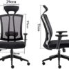 ZXFYHD Desk Chair,Office Chair Game Chair Mesh High Back Swivel Office Chair Adjustable Armrest Breathable Mesh Home Computer Chair Desk Chair