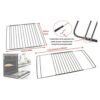 Ufixt 2 x Universal Chrome Adjustable Fixed Arm Grill Shelf for all Oven Cooker & Grill (310mm x 360 / 590mm)