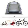 Mibee Waterproof Outdoor Bicycle Storage Shed Bike Tent Silver Coated Polyester Bike Shelter Space Saving Bicycle Garden Tool Storage Cover, Gray
