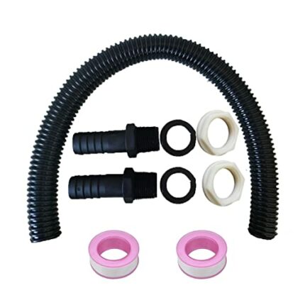 Water Butt Connector Pipe Link Kit for Rain Water Storage Tanks,25mm Flexible Water Butt Connection Hose Pipe,for Joining 2 Water Storage Tanks,R