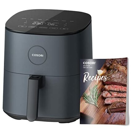 COSORI Air Fryer 4.7L, 9-in-1 Compact Air Fryers Oven, 30 Recipes Cookbook, Max 230℃ Setting, Digital Tempered Glass Display, Quiet, 4 Portions,