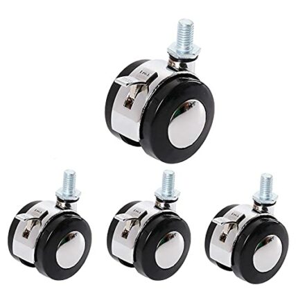 FBBSZSD Castor Wheels for Furniture,office Chair Casters,replacement Casters,transport Casters for Garages,shops,zinc Alloy,home Silent Casters (