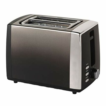 Progress EK3862PBLK Ombre 2-Slice Toaster with 7 levels of browning control, 930 W, Wide Slots Ideal For Waffles, Bagels & More