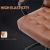 ZXFYHD Desk Chair,Office Chair Modern Mid Back Support Office Chair Faux PU Leather High Adjustable Swivel Seat For Computer Desk Workstation Fur
